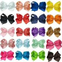 Прямые продажи от производителя в Европе и Америке,, 6 дюймов, 20 цветов, бант, пузырьковый цветок, детские заколки, повязка для волос