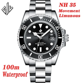 

GIV Mens Watches Brand Luxury 2020 Sapphire 100M Waterproof Relogio Automatic Men Watch Mechanical Nh35A Movement Часы Мужские