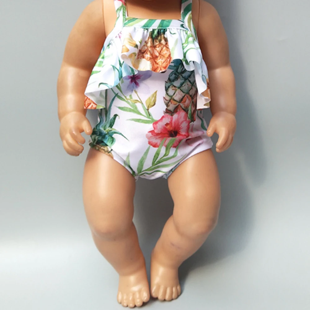 17 дюймов ребенок новорожденный Купальник для куклы Кепка для 18 дюймов девочка кукла в купальнике Кепка Набор Кукла Летнее платье одежда - Цвет: A6