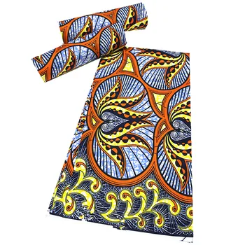 

African Fabric Wax Print 100% Cotton Guaranteed Real Wax High Quality 6yards African Ankara Sewing Fabric N929-24