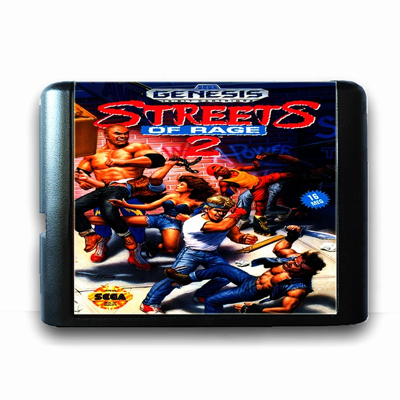 Игровая карта Street Of Rage 2 для 16 бит Sega MD Mega Drive Genesis US PAL Version игровая консоль |