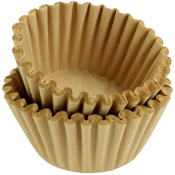 

1-4 Cup Basket Coffee Filters,Natural Brown Biodegradable Basket Filters Paper Unbleached for Home,Coffee Filter 100Pcs