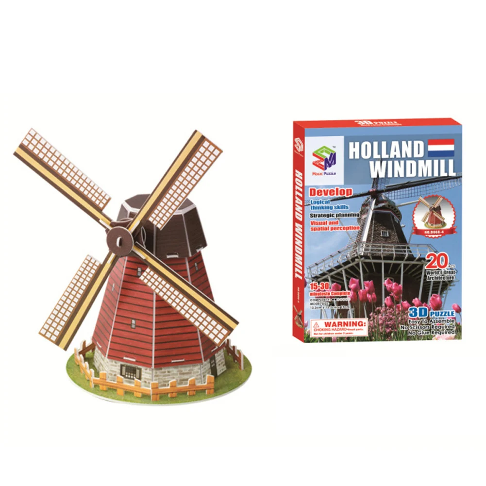 3D Puzzle Assembly Model World Famous Historical Building Jigsaw Interactive Educational Toy Game Gift For Children Kids 2021 17