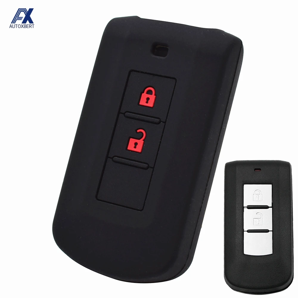 

2 Buttons Remote Key Case For Mitsubishi L200 ASX Outlander Eclipse Cross Pajero Sport Lancer Silicone key Fob Shell Cover
