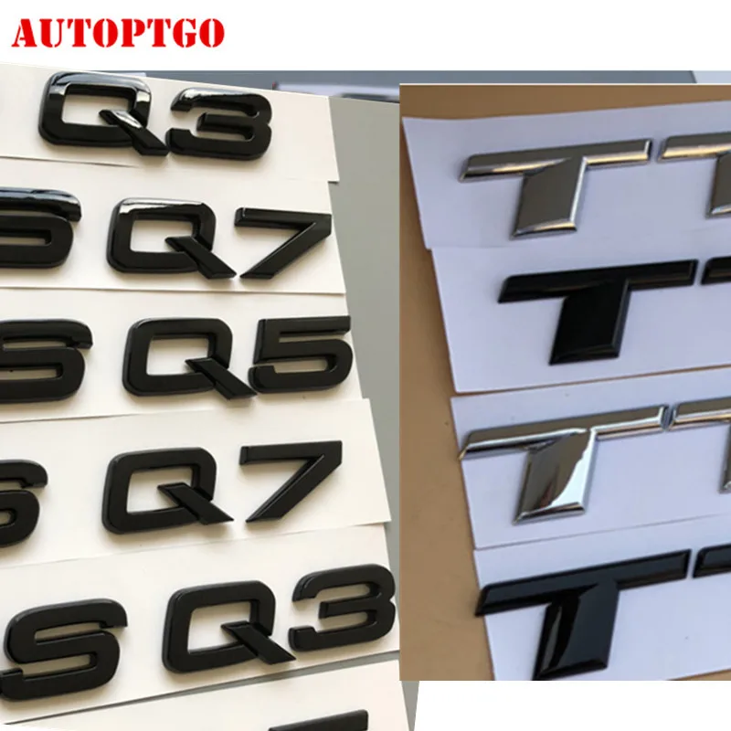 Автомобильный Стайлинг задний багажник хвост 3D логотип эмблема значок наклейка Стикеры для Audi S3-S8 RS3-RS8 SQ3-SQ7 RSQ3-RSQ7 TT TTRS