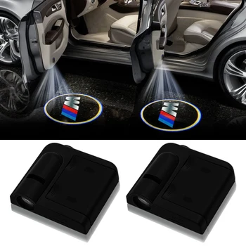 

2pcs wireless lights car styling Car M Logo Welcome Light Laser projector lamp For BMW M3 M5 M6 X1 X3 X5 E34 E39 E36 E60 E90 E46