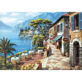 

Seaside Villa Hand Made Paint High Quality Canvas Beautiful Painting By Numbers Surprise Gift Great Accomplishment