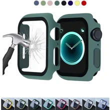 360 Полный Экран протектор бампер рамка Матовый Жесткий чехол для Apple watch, версии 6/iPhone SE/5/4/3/2/1 крышка плёнка из закалённого стекла для наручных...