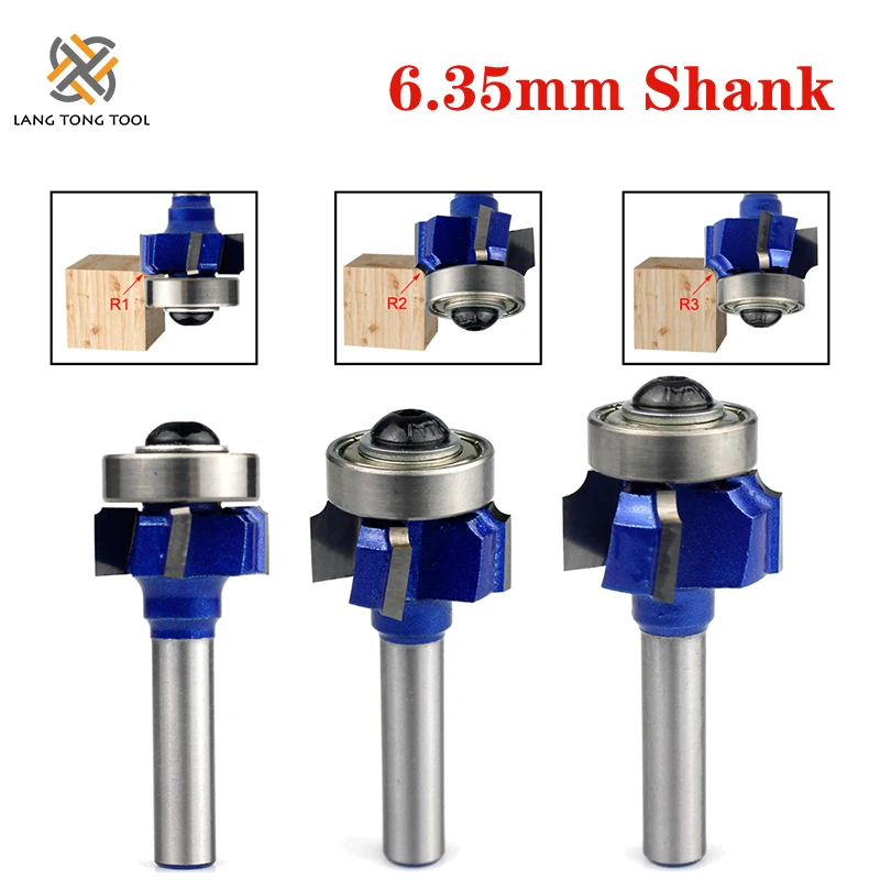 LANG TONG TOOL 6 35 мм хвостовик Z4 угловой круглый маршрутизатор Bit R1 R2 R3 отделка