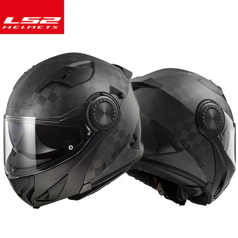 

LS2 FF313 Vortex Frame Carbon Fibre Flip Up Motorcycle Bike Crash Helmet