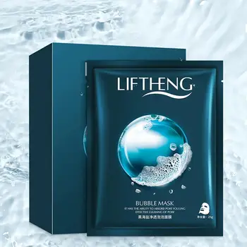 

Oxygen Bubble Sheet Mask Deep Cleansing Mask Blackhead Removal Moisturizing Bamboo Charcoal Black Face Mask Whitening Skin Care