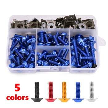 

175PCS Motorcycle Fairing Bolts Screw Aluminum Bodywork Screws Nut Kit For Honda X-11 x11 cb 190r 400 1000r cbf 1000 600 600f