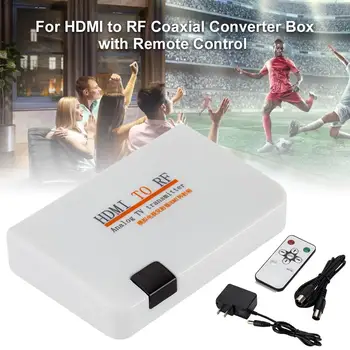 

For HDMI To RF Coaxial Converter Box With Remote Control Adapter HDMI Transfer Radio Frequency Signal Adapter
