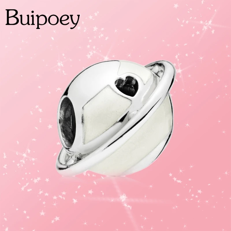 Buipoey 2 шт. модный белый браслет с сердечком и бусинами подходит для брендов