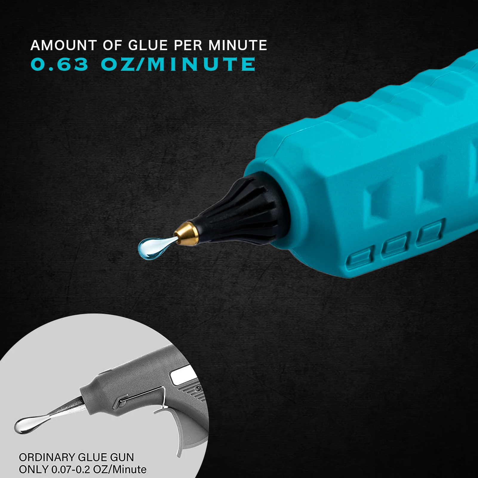 Mellif 100W Cordless Hot Glue Gun for Makita 18V LXT Battery BL1830 BL1840 Full Size DIY Electric Heat Repair Tool (tool only) 3