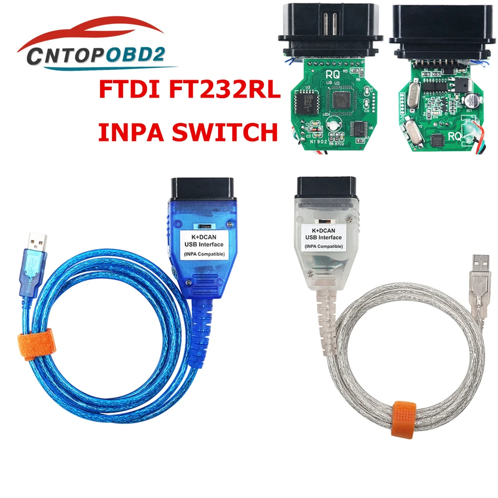 

Best Price for BMW INPA K CAN Switch With FT232RL Chip INPA K DCAN USB Interface Full Diagnostic Cable For BMW From 1998 To 2008