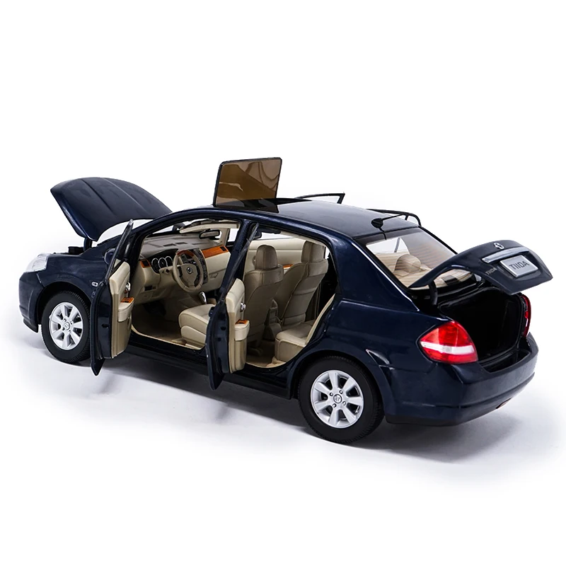 Оригинальная Заводская аутентичная модель автомобиля 1/18 NISSAN black TIIDA из литого