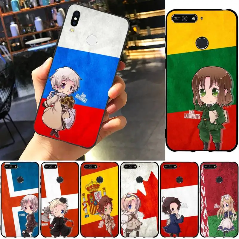 World Country Flag Cartoon Phone Case For Huawei Honor 8 X 9 10 20 V 30 Pro 10 20 Lite 7a 9lite Fundas Case Phone Case Covers Aliexpress