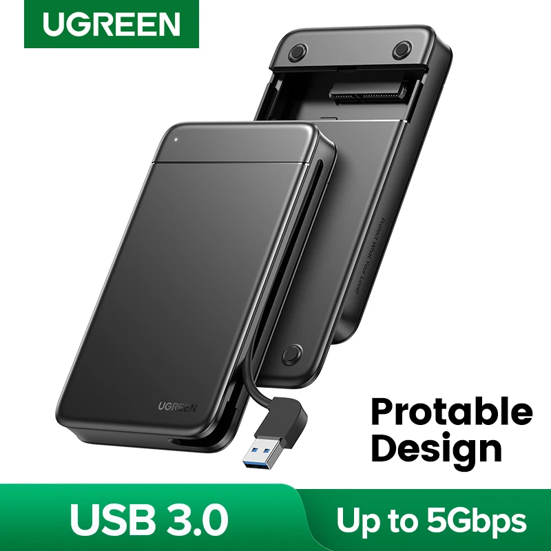Корпус для HDD Ugreen 2 5 дюйма портативный чехол внешнего жесткого диска USB C на SATA III SSD