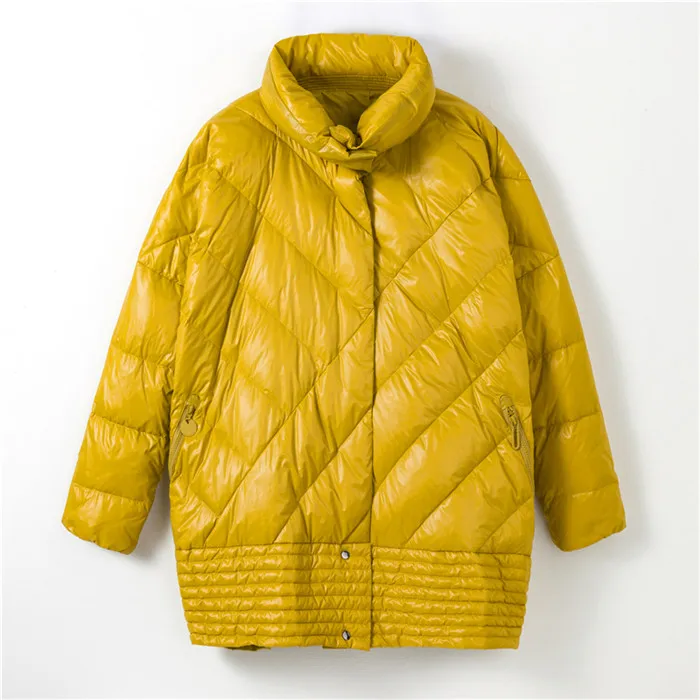 Aorice XM902 женская новая нейлоновая ткань 90% утиный пух зимнее теплое пальто оверсайз леди возраст уменьшение повседневная куртка - Цвет: yellow