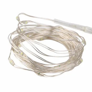 

Super Bright 2M IP66 Waterproof 20 LED Silver Wire Button Battery String Light Christmas Party Decoration Lamp