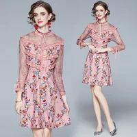 High-Quality-Women-Summer-Elegant-Lace-Dress-Fashion-Lace-Up-Long-Sleeve-Pink-Party-Robe-Femme.jpg