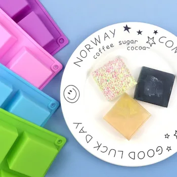 Cake Tools 6 Square Silicone Mould DIY Chocolate Baking Tools Fragrant
Gypsum Mold Easy Demould Soap Shaper Bakery Accessories