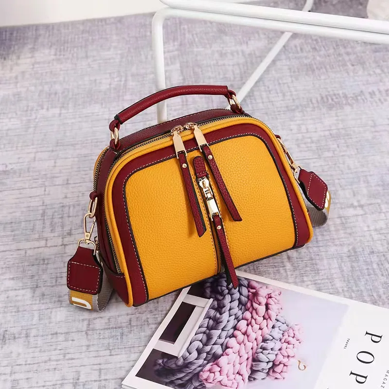 Bags women's new fashion handbags Korean version of the hit color mother-and-child shoulder strap one-shoulder messenger bag