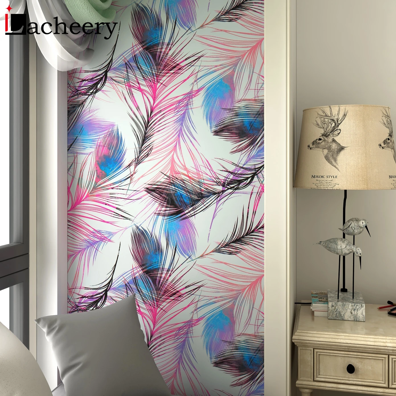 粘着性の羽毛の壁の壁紙 モダンな家具 防水リフォームフィルム Wallpapers Aliexpress 粘着性の羽毛の壁の壁紙 モダンな家具 防水リフォームフィルム Wallpapers Aliexpress