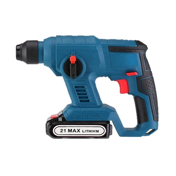 

21V Electric Hammer Cordless Lithium-Ion Hammer Drill Electric Perforator impact hammer with LED light