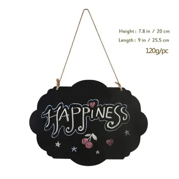 

Hanging Wooden Blackboard Double Sided Chalkboard Wordpad Message Black Board Office School Supplies