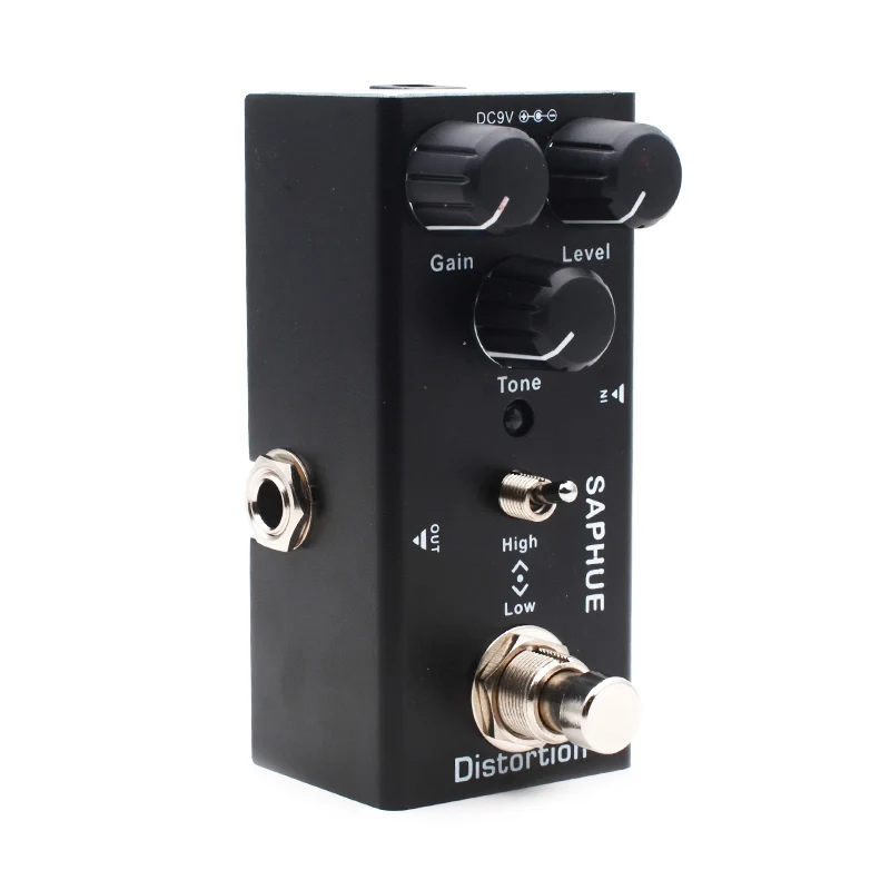 

SAPHUE Electric Guitar Distortion Pedal Gain/Level/Tone Knob High/Low Frequency Effect Pedal Mini Single Type DC 9V True Bypass