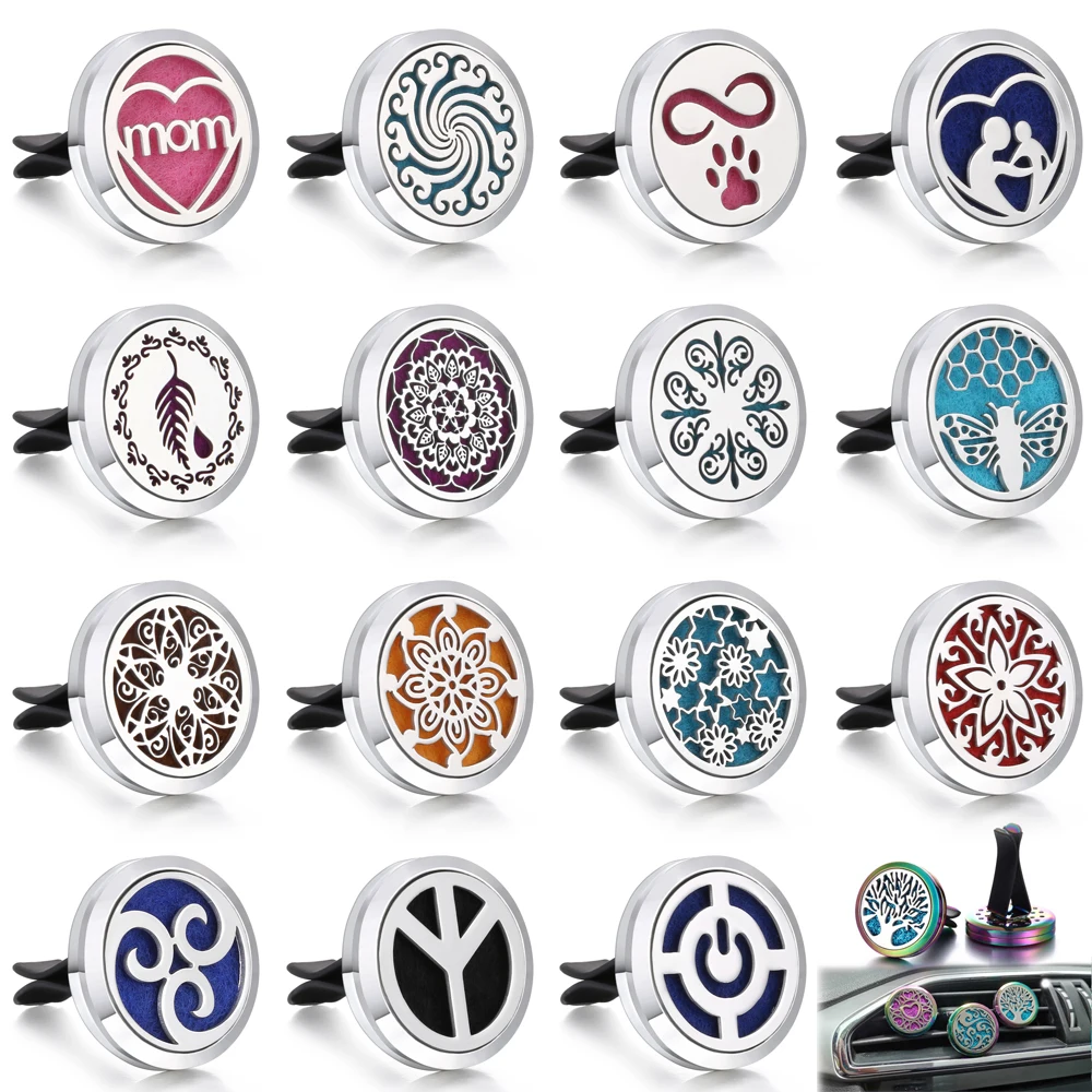 

Car Perfume Diffuser Hanging Car Air Freshener Stainless Steel Essential Oil Diffuser Perfume Aromatherapy Auto Outlet Fragrance
