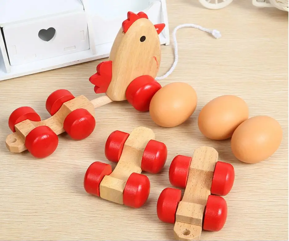 carrito de arrastre de madera