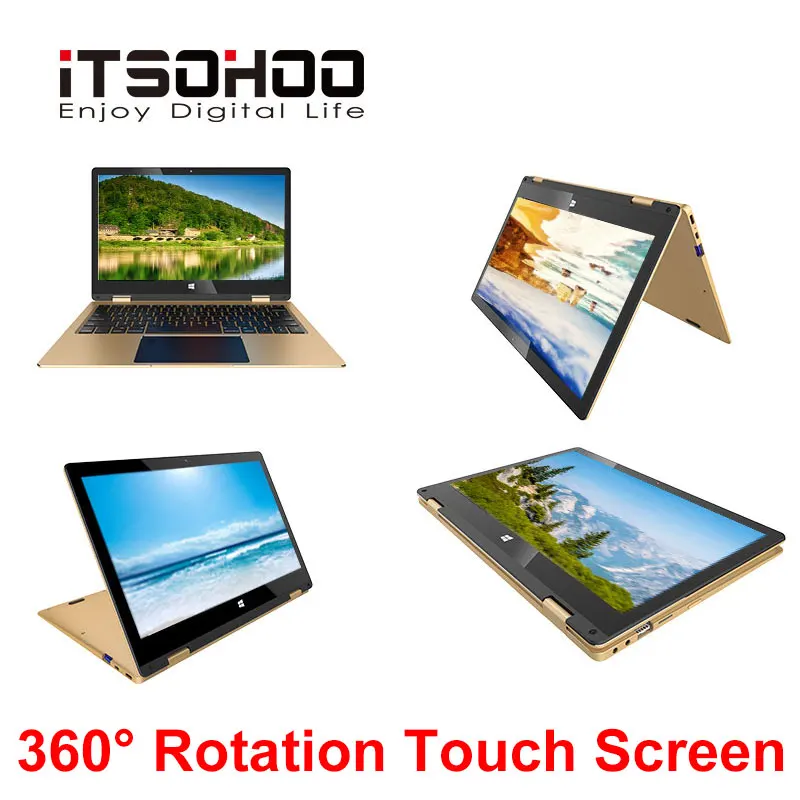  116 inch touchscreen Netbook 2 in 1 cabrio Laptops 360 grad rotierenden notebook computer mini inte