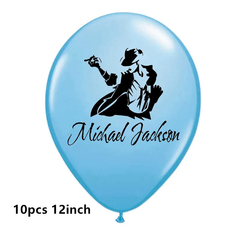 10pcs/lot Michael Jackson Latex Balloons Creative Dancing Music Fans Birthday Party Decorations Street Dance Ballons Boy Toy
