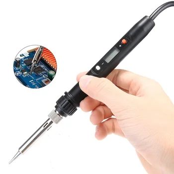 

80W LCD Digital Adjustable Temperature Electronics Soldering Welding Iron Tool