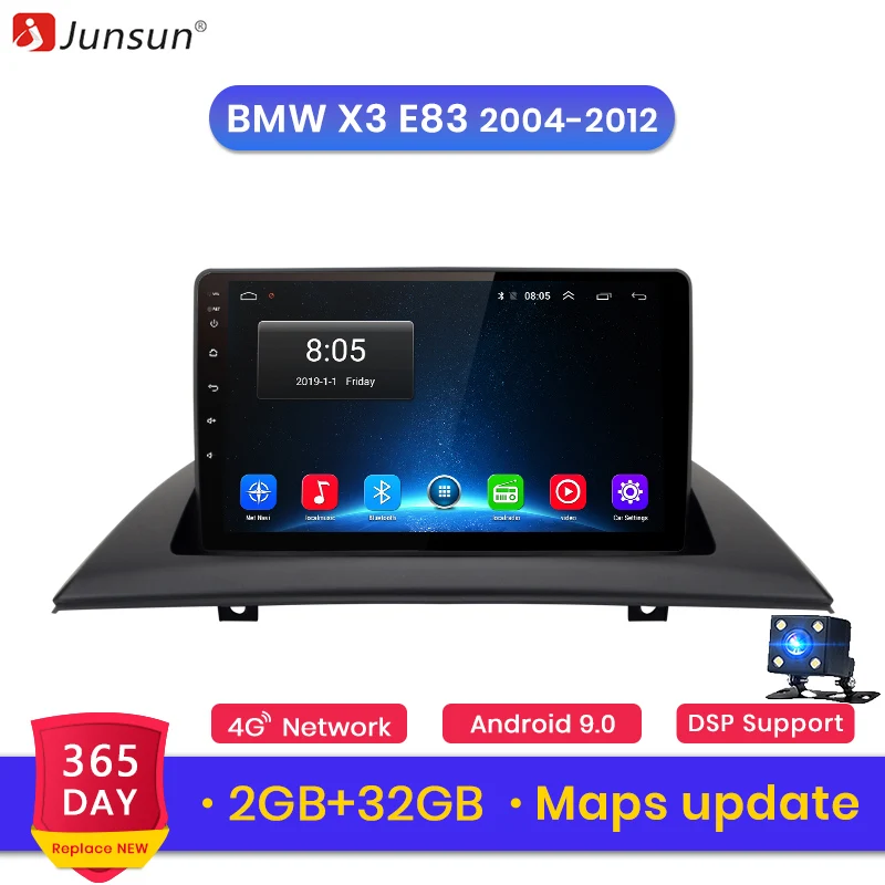 

Junsun V1 2G+32G Android 9.0 For BMW X3 E83 2004 - 2012 Car Radio Multimedia Video Player Navigation GPS 2 din dvd
