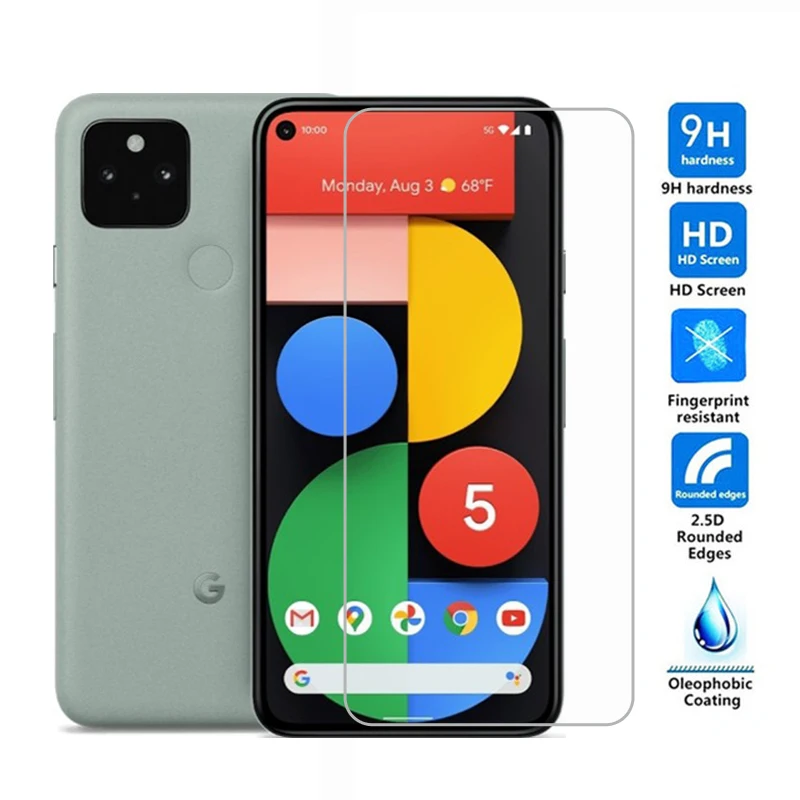 2 шт. закаленное стекло для Google Pixel5 защита экрана 9H пленка телефона Защитное Pixel 5