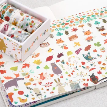 

10pcs/pack Forest Owl Washi Tape Set DIY Decoration Sticker Scrapbooking Diary Adhesive Masking Tape stationery school supply