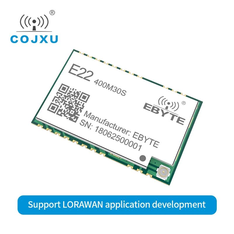 5 шт./лот LORAWAN SX1268 433MHz LoRa TCXO ebyte E22-400M30S беспроводной приемопередатчик SMD 30dBm IPEX отверстие для штампа дальнего радиуса