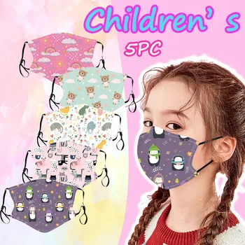 

5Pcs Kids Children Outdoor Cotton masks Mouth Masks protective Face Masks Reusable Mascarillas Breathing mondmasker mascarillas