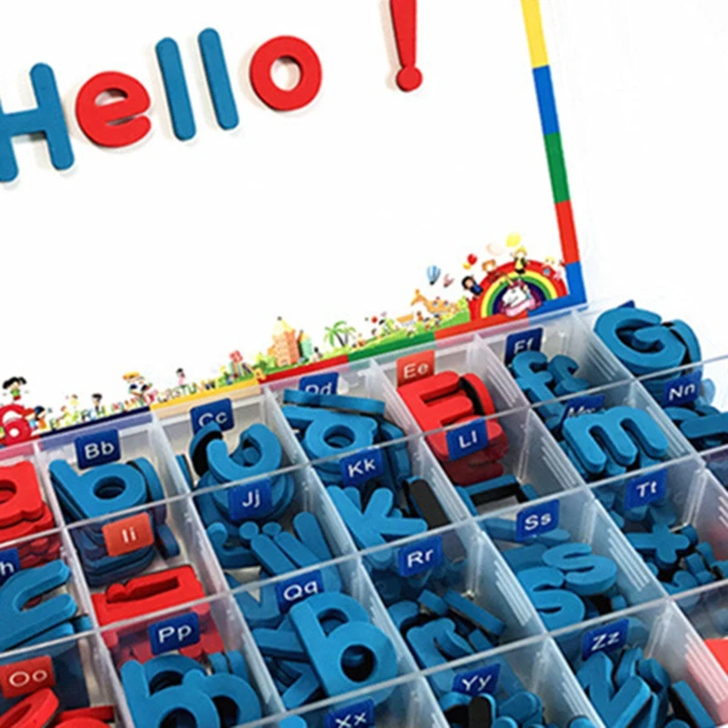  Magnetic English Uppercase Lowercase Letters Refrigerator Stickers Educational Toys English Student - 4000392924992