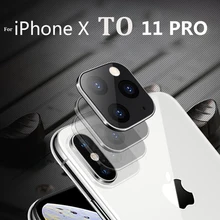 Новейший объектив камеры для iPhone XS MAX glass X UPGRADE 11 Pro металлический объектив защитное кольцо протектор XR XS 8 7 Plus поддельная камера 11