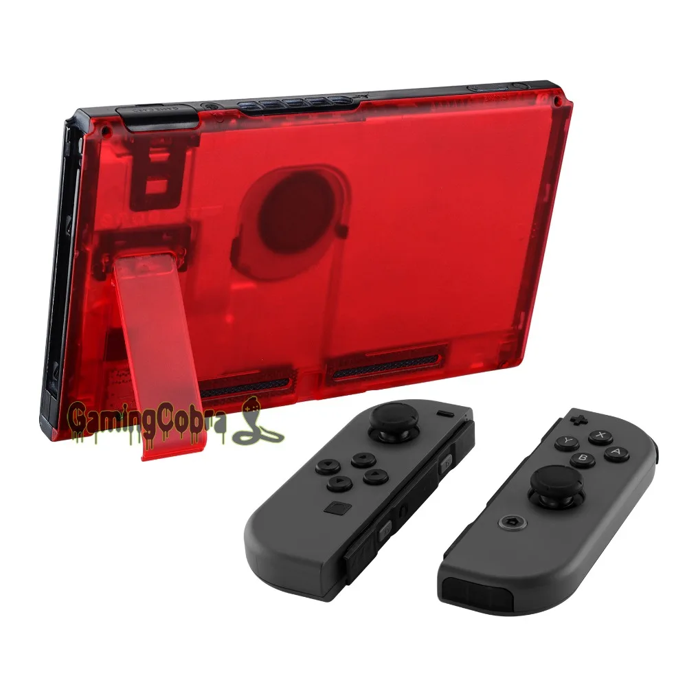 На заказ прозрачная консоль задняя пластина DIY Замена корпус чехол для nintendo Switch консоль с подставкой