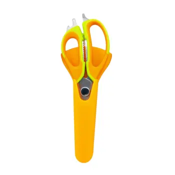 

3 Colors Stainless Steel Multifunctional Kitchen Scissor Multipurpose Home Use Scissor For Peeling Decaping Chicken Cutting