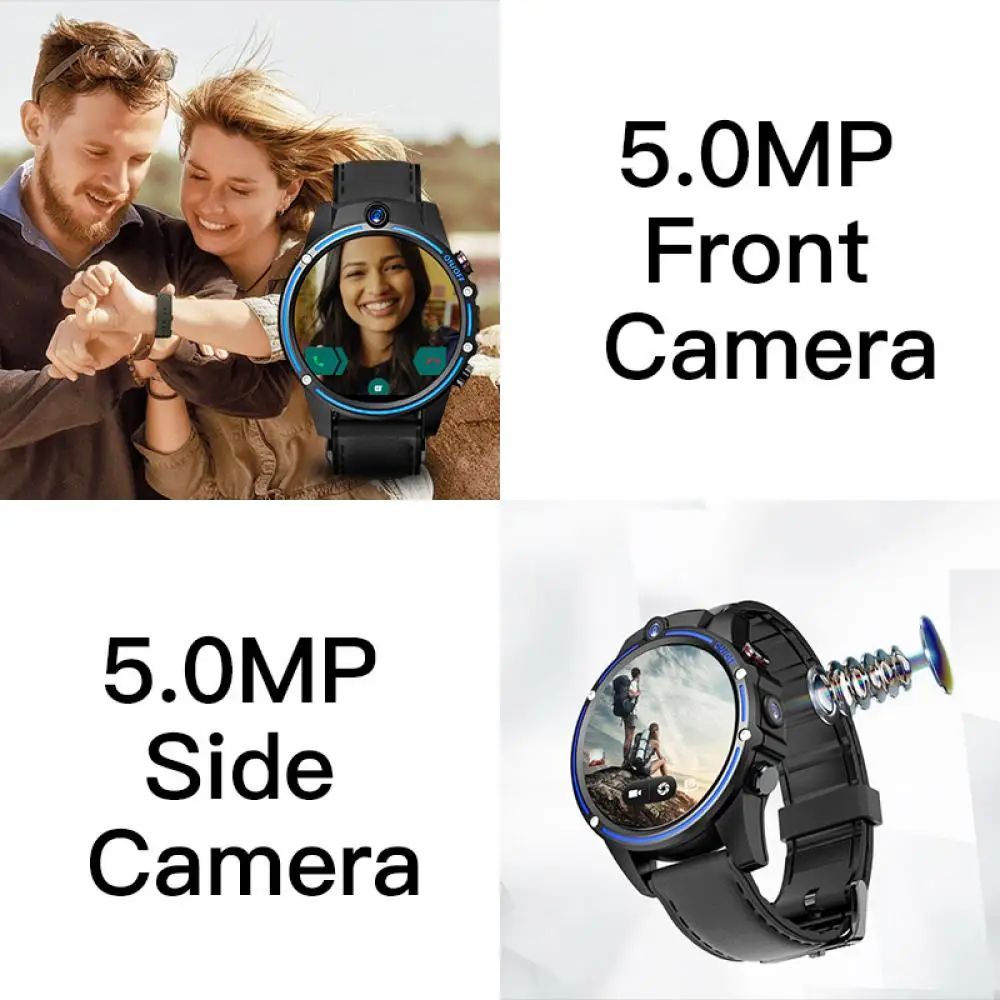 Kospet Vision Smart Watch Phone 1.6 inch 4G-LTE 3G+32G 8.0MP Front-facing Dual Camera Video Call 800mAh Google Play Smartwatch