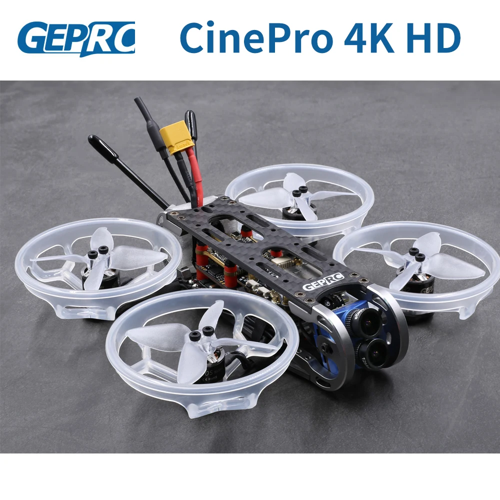 

GEPRC CinePro 4K HD 3-4S FPV Racing Drone Advanced Version PNP/BNF F722 FC DUAL Gyro ICM20689 Caddx Tarsier 4K 35A ESC 5.8G 48CH