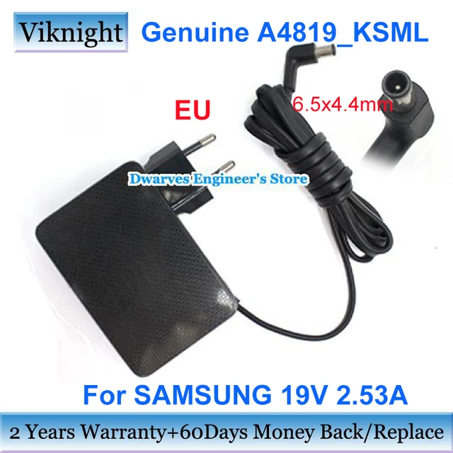 삼성 노트북 충전기 및 모니터 어댑터 EU 플러그 A4819_KSML AC 어댑터 19V 2.53A BN44-00886D 소개