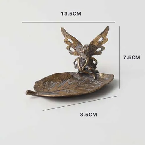 Angel JINSERTA, винтажный металлический поднос, античный ювелирный дисплей, тарелка, косметический Органайзер, Ретро стиль, Домашний Настольный поднос для мелочей, декоративный поднос, подарки - Цвет: Angel
